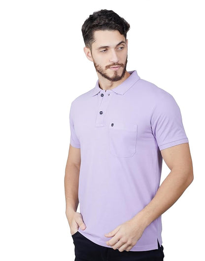 Mens Polo Tshirt with Chest Pocket for Casual Wear