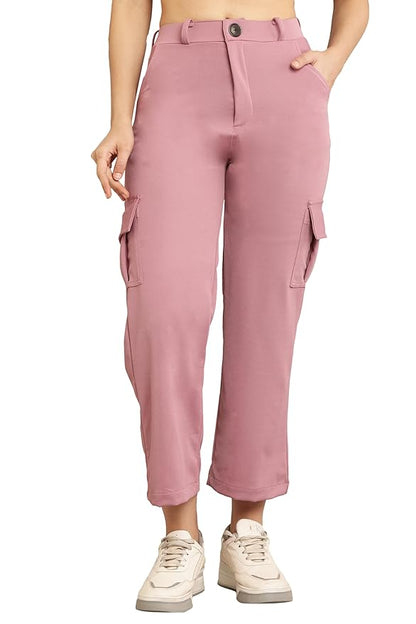 Women's Pink Cargo Pants