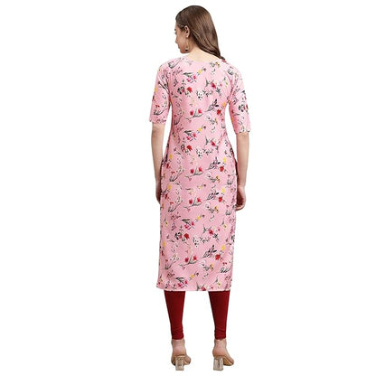 Pinkmint Women's Crepe Digital Print Straight Kurta