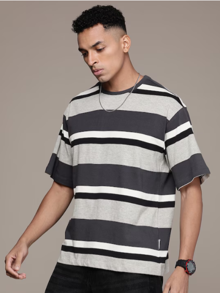 Striped Relaxed Fit Pure Cotton T-shirt