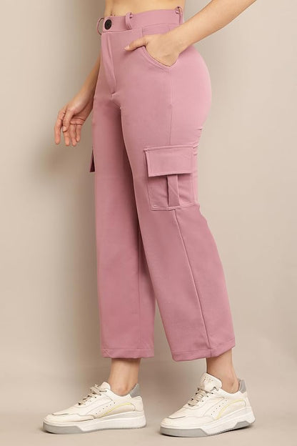 Women's Pink Cargo Pants