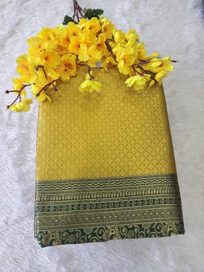 Women's Kanjivaram Soft Lichi Silk Banarasi Sarees