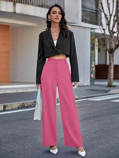 Women's & Girls' High Waist Wide Leg Pants