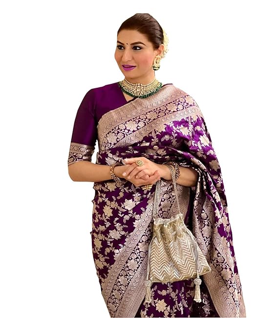 Wonderful Lichi Silk Saree With Blouse Piece For Women