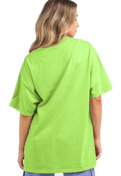 Women's Cottonblend Half Sleeve Oversized Drop Shoulder Regular Fit T-Shirt