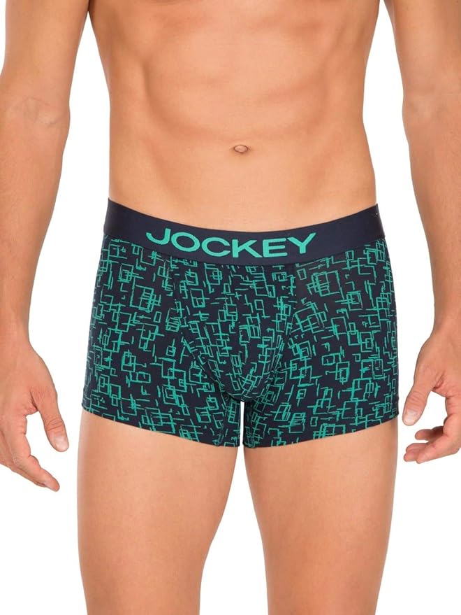 Men's Super Combed Cotton Elastane Stretch Printed Trunk