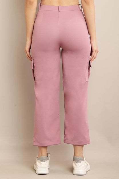 Women's Pink Cargo Pants