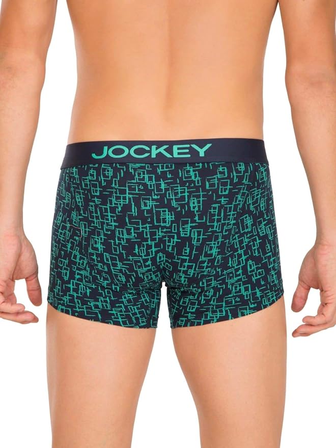 Men's Super Combed Cotton Elastane Stretch Printed Trunk