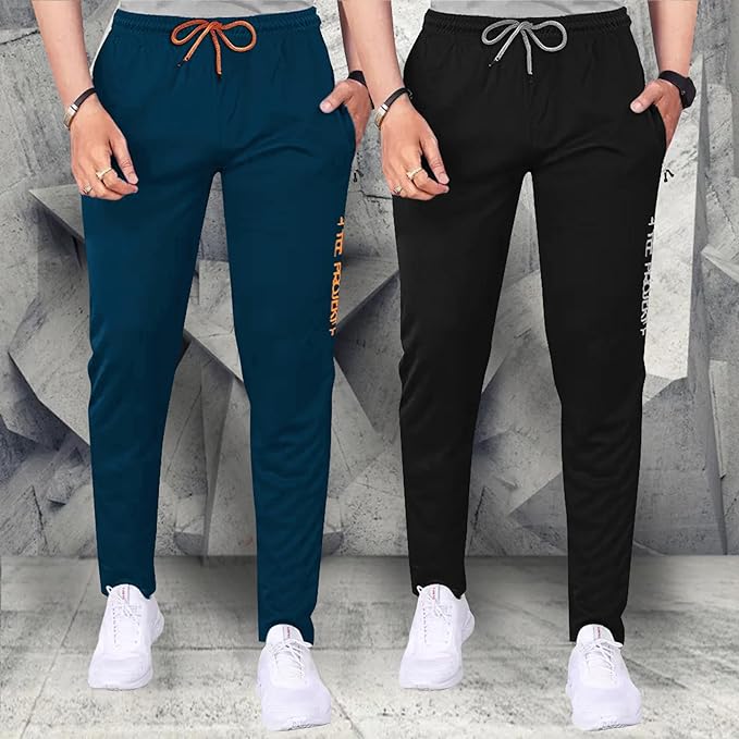 Men Combo Track Pant with Lycra Elastic Jogger Suitable for Active Wear