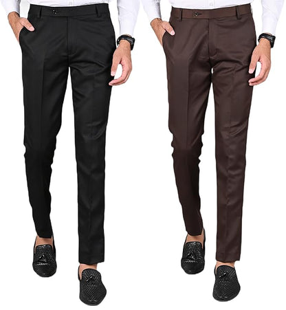 Formal Pants for Men's Men's Slim fit Formal Pant Combo