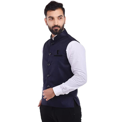 Men's Traditional Cotton Solid Nehru Jacket