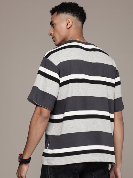 Striped Relaxed Fit Pure Cotton T-shirt