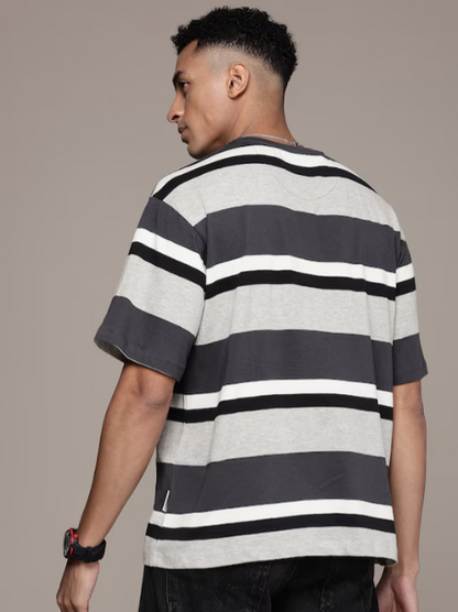 Striped Relaxed Fit Pure Cotton T-shirt