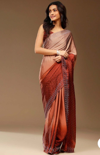 Ethnic Embellished Georgette Party Saree