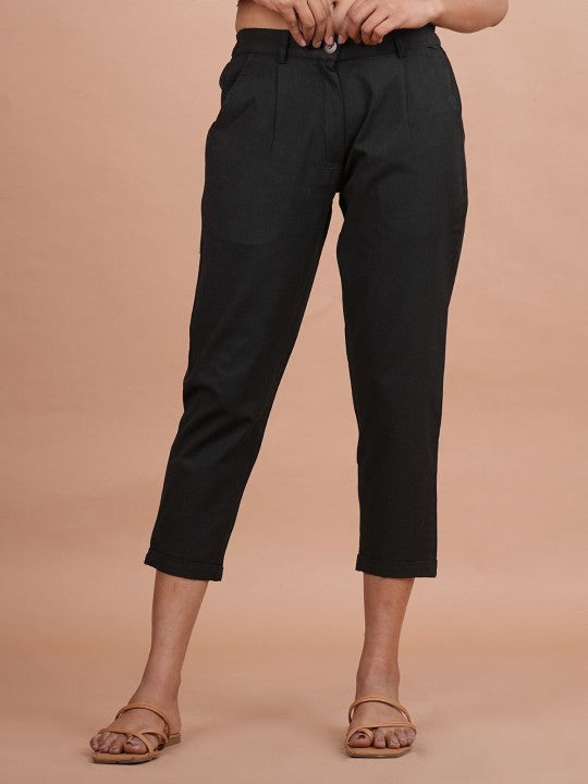 MIRAYYA Women Mid Rise Regular Fit Trousers