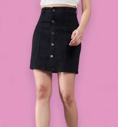 BLACKX Denim Skirt for Women Short Denim Skirt for Women