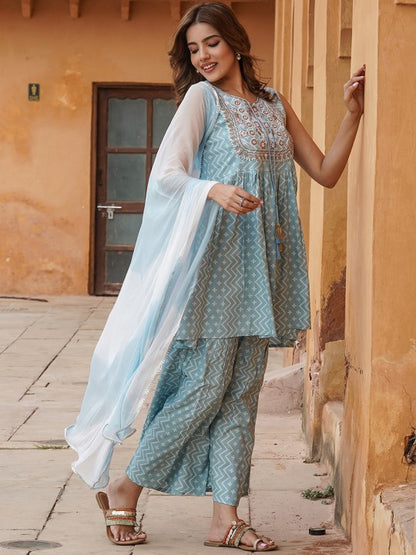 Kdtex Women Kurta Sharara Set