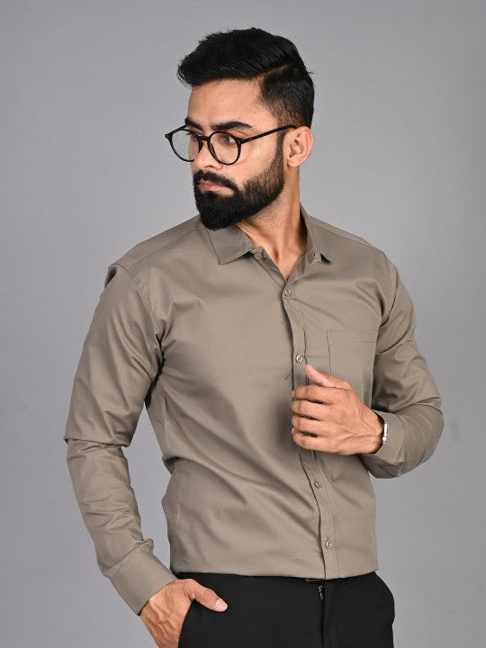 Slim Fit Spread Collar Long Sleeves Formal Shirt