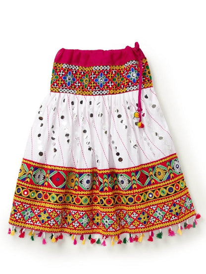 Kutchi Embroidered Girls Chaniya Choli with Dupatta