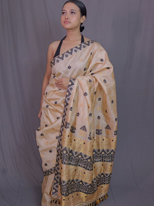 Woven Design Zari Pure Silk Tussar Saree