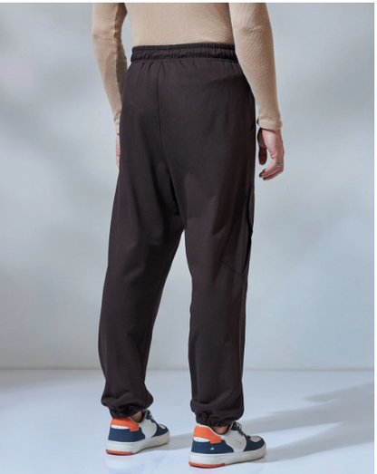 Men's Brown Super Loose Fit Cargo Joggers