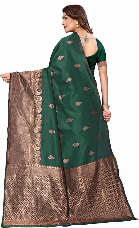 Avantika Fashion Women's Kanjivaram Soft Silk Banarasi Saree With Blouse Piece