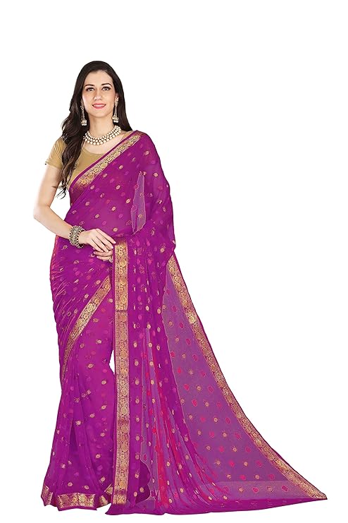 Women's Chiffon Saree With Blouse Piece