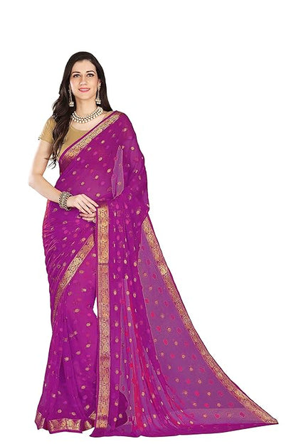 Women's Chiffon Saree With Blouse Piece