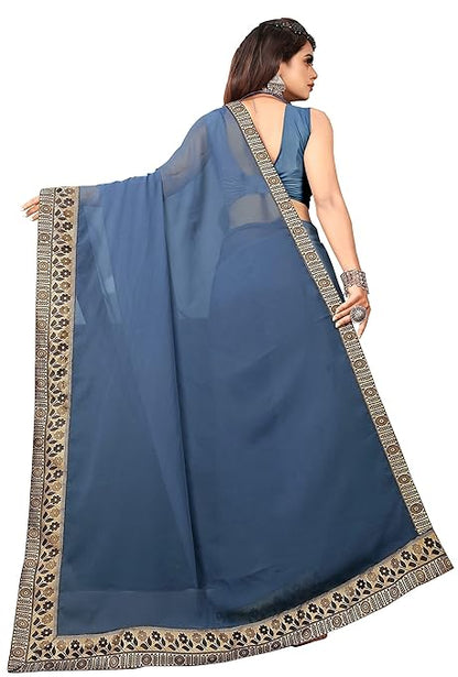 Solid Banarasi Chiffon Saree