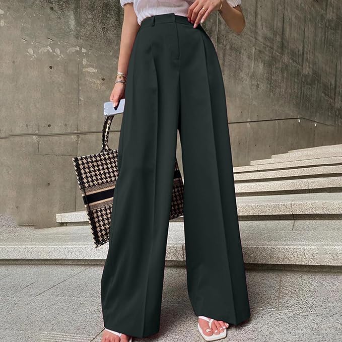 Women's High Waist Wide Legs Korean Baggy Pants