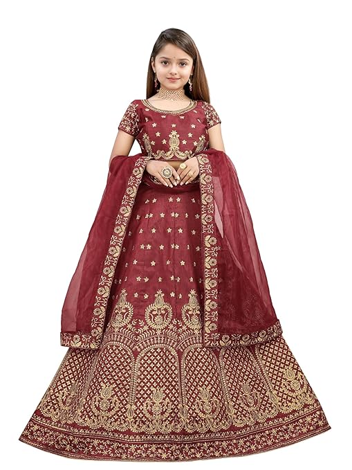 Velvet Semi Stitched Lehenga Choli