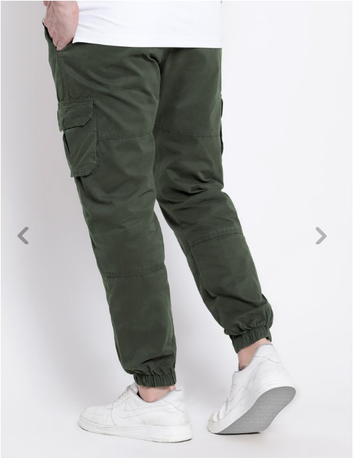 Green Dual Pocket Cargo Joggers