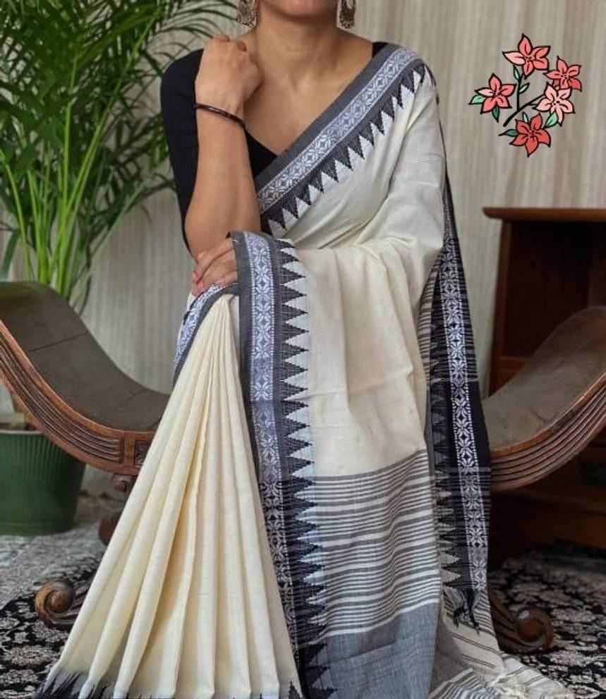 Sutisaree Plain Single Color Traditional Cotton Silk Sarees