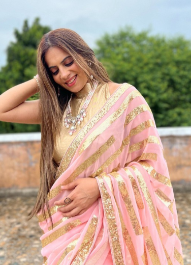 Embellished Sequence Saree