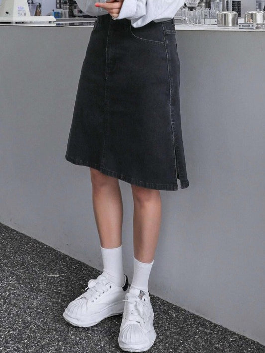 A-Line Denim Skirt