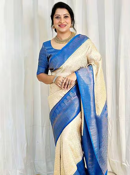 Woven Kanjivaram Banarasi Silk Saree