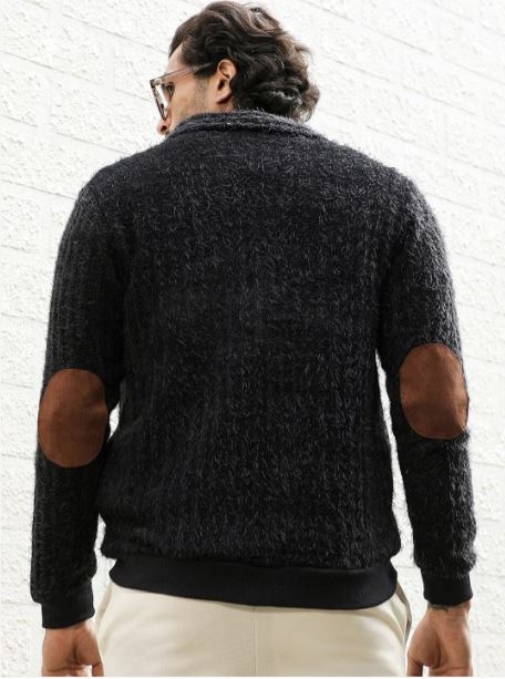 Men Knitted Track Jacket