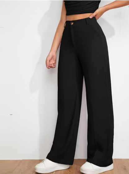 Flat-Front Straight Fit Trousers