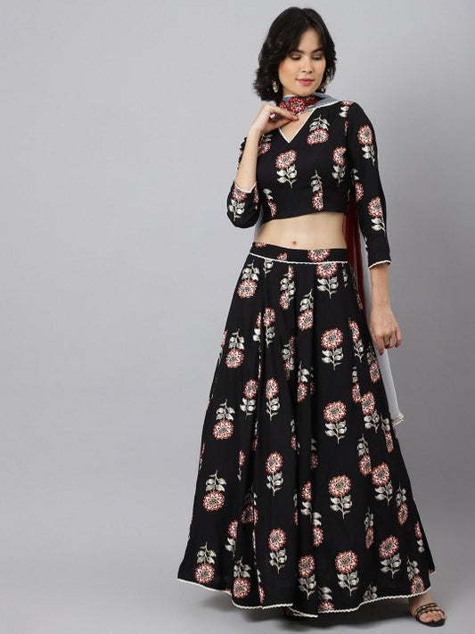 Printed Ready to Wear Lehenga & Blouse With Dupatta