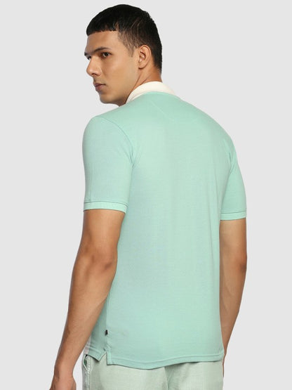 Striped Polo Collar Slim Fit Pure Cotton T-Shirt