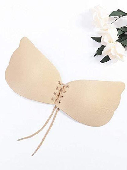 Women's Lightly Padded Stick Gel Silicone Push Up Underwear Bra