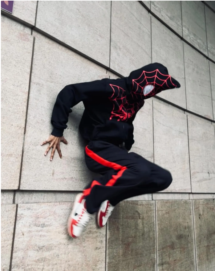 Black Spider Man Full Zipped Hoodies For Men's