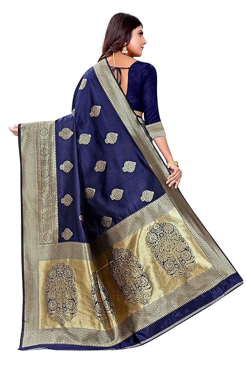 C J Enterprise Women's Pure Kanjivaram Silk Saree Banarasi Silk Saree