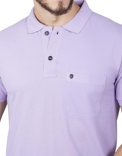 Mens Polo Tshirt with Chest Pocket for Casual Wear