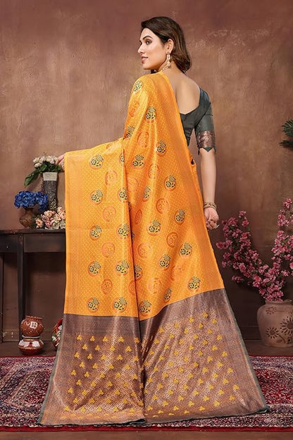 VJFASHION Women Paithani Silk Blend Saree