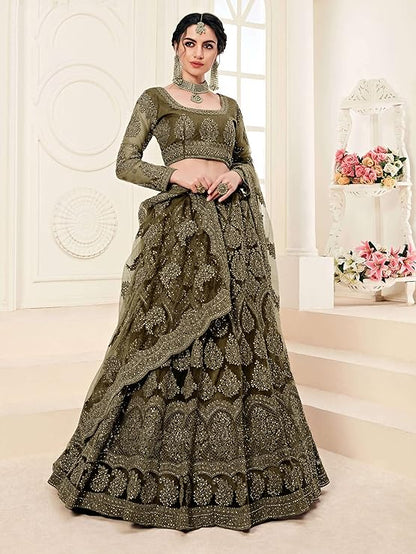 PATLANI Letest Design chain embroderied Work Woman s Flered Lehenga choli.