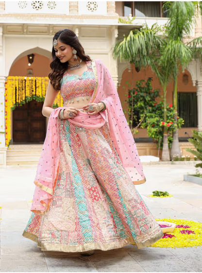 Jasmine Patch Leheriya Lehenga Choli with Dupatta