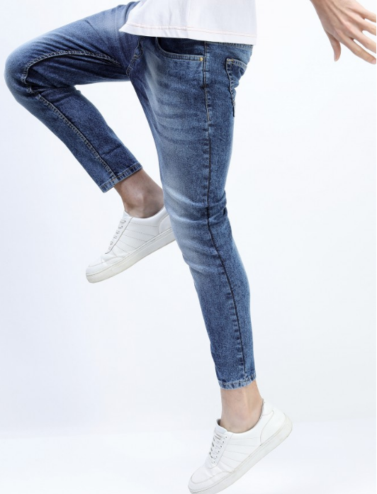 Men Blue Skinny Fit Clean Look Jeans