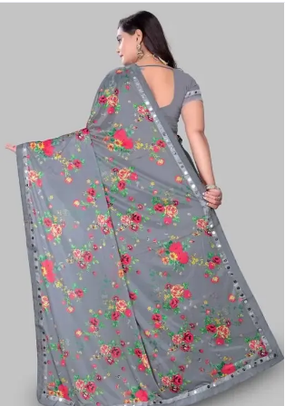 Solid Bollywood Lycra Blend Saree