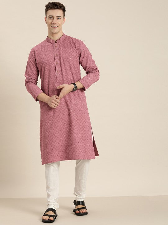 Kohlikurta Men Embroidered Straight Kurta